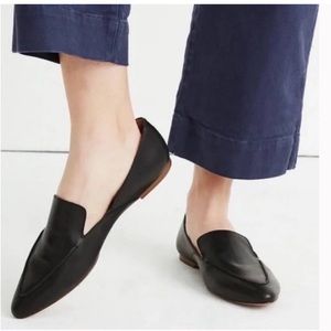 Madewell - Frances Skimmers - black leather loafers
